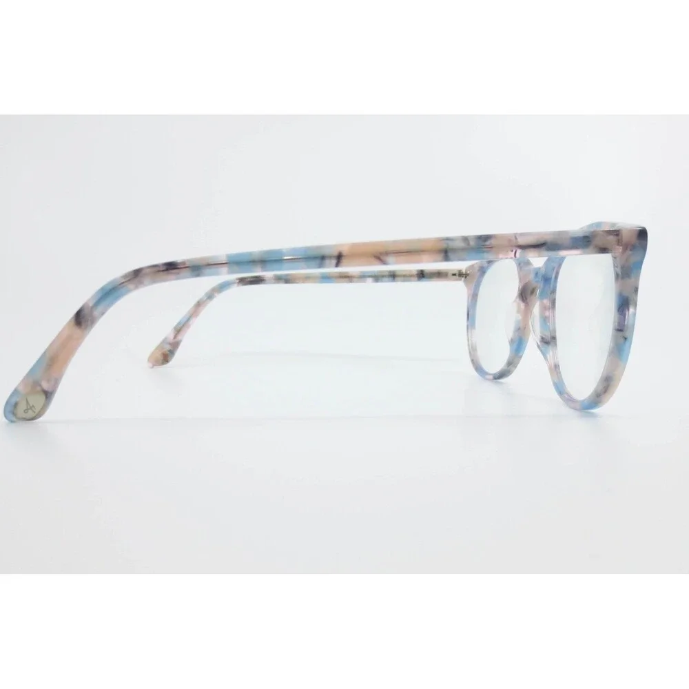 Amelia E. Eyeglasses Blue Pink Tortoise Round Frames 50-20-145 35-001081